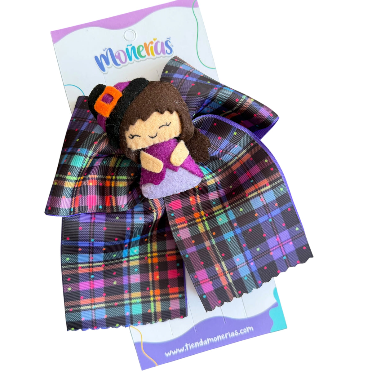 Moño Bruja Feltie Gingham