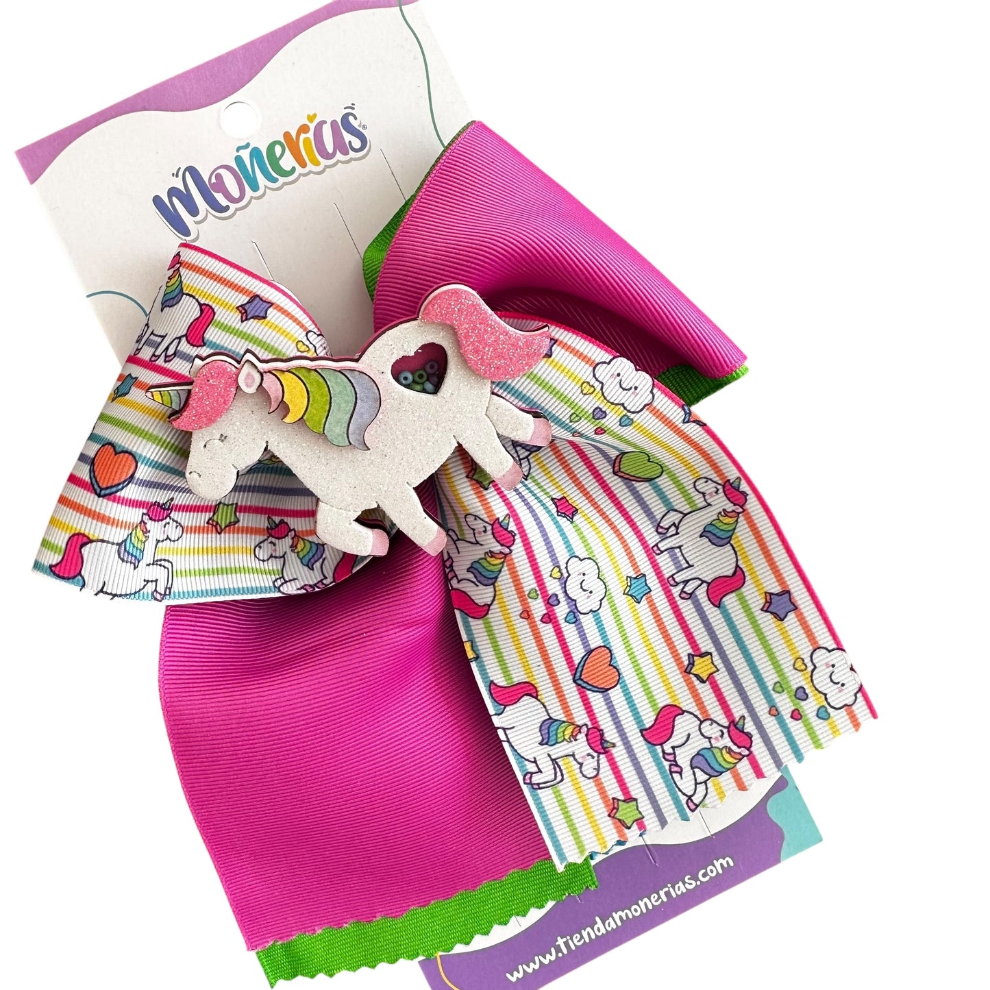 Moño Unicornio Rayas