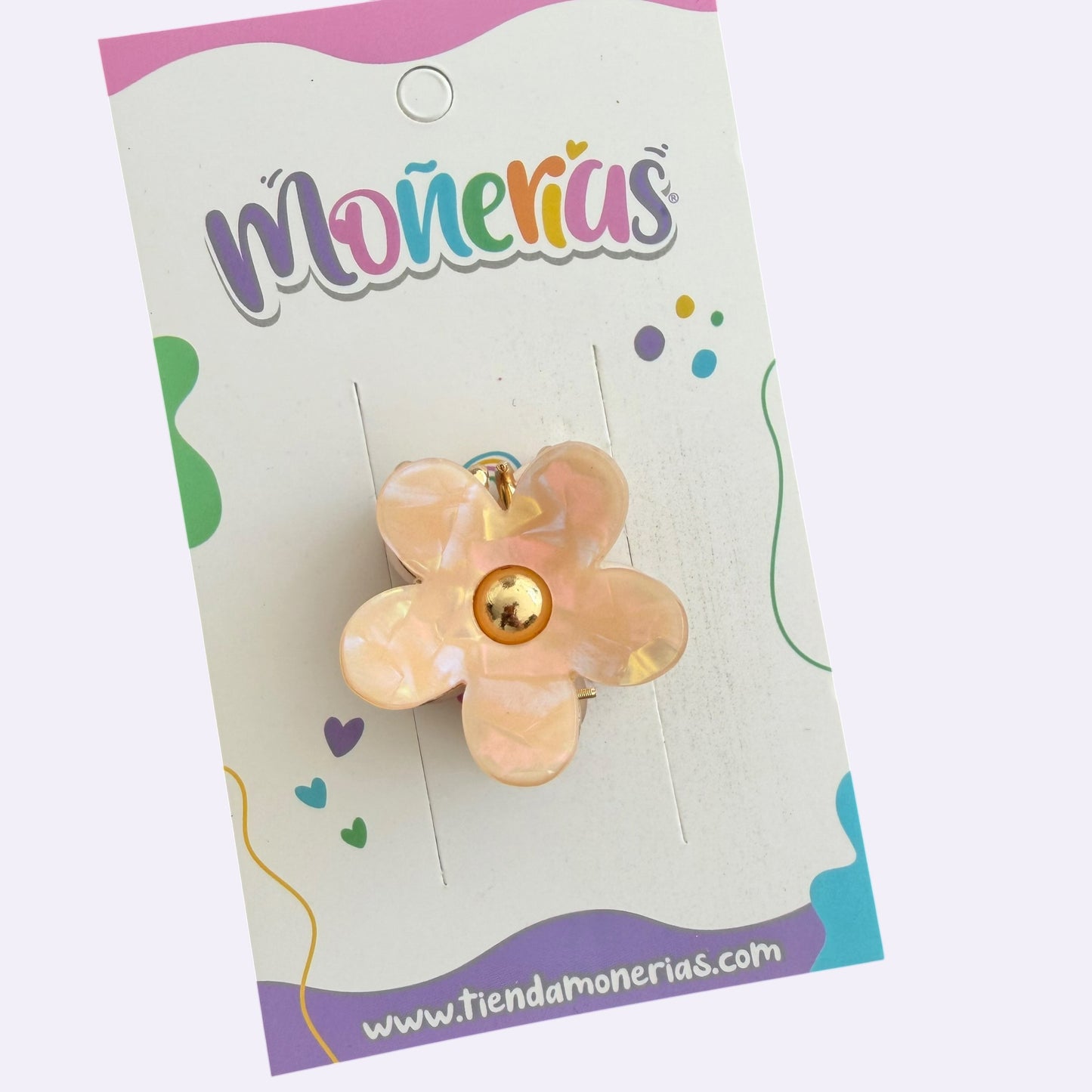 Pinzas Flor Nácar