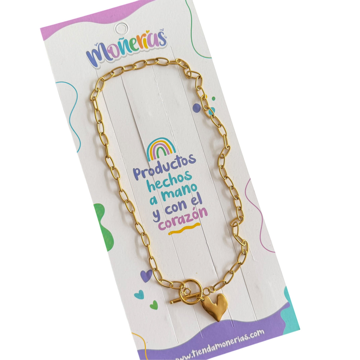 Cadena con Corazón y Poste