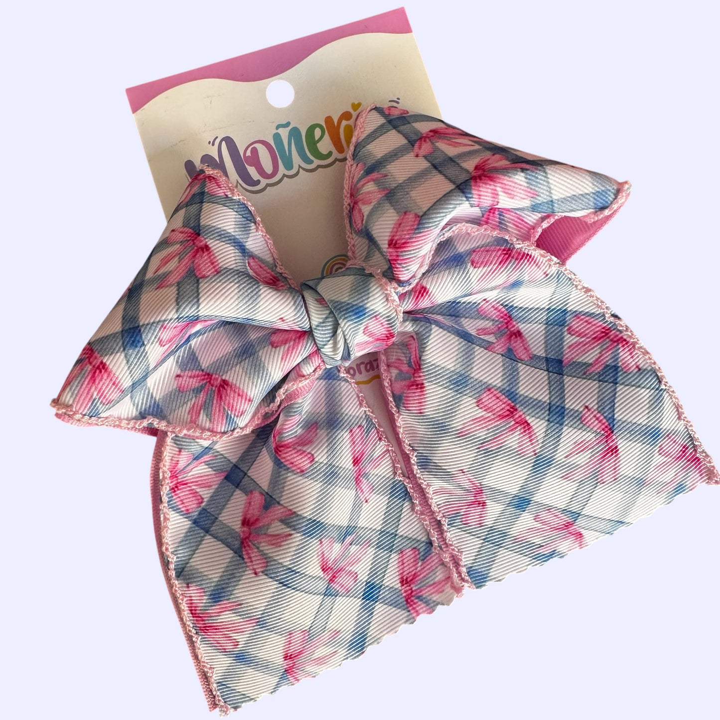 Coletero Moños y Cuadros Orilla Bordada