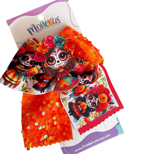 Moño Catrina Flores