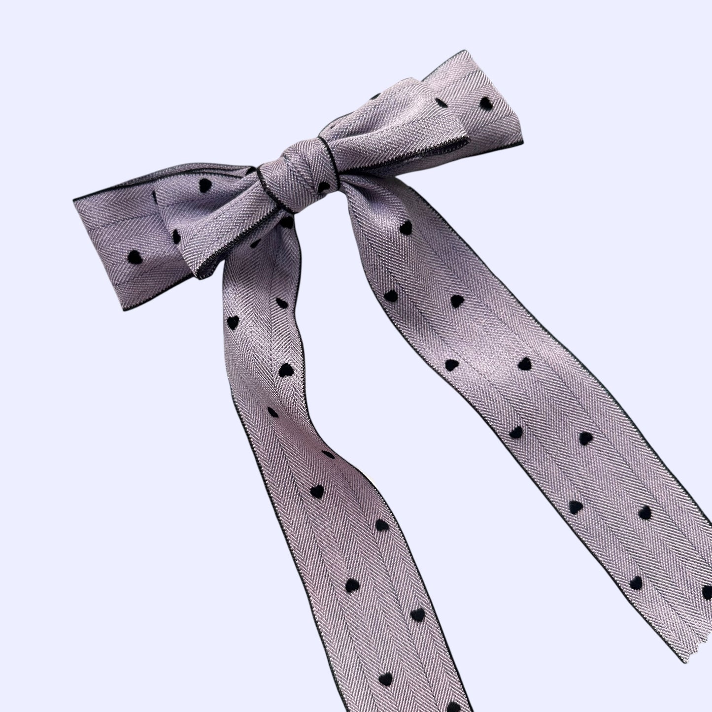 Moños Coquette Corazones Negros