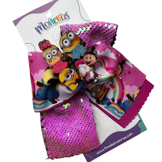 Moño Minion Rosa