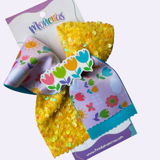 Moño Coletero Tulipanes