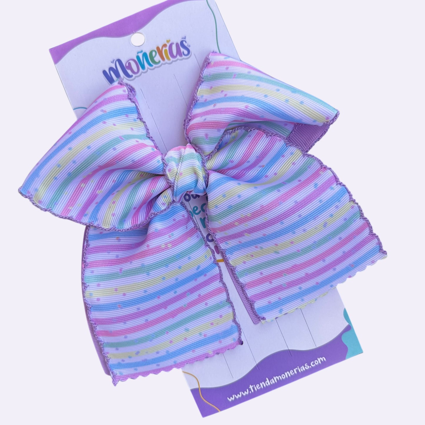 Coletero Rayas Pastel Orilla Bordada