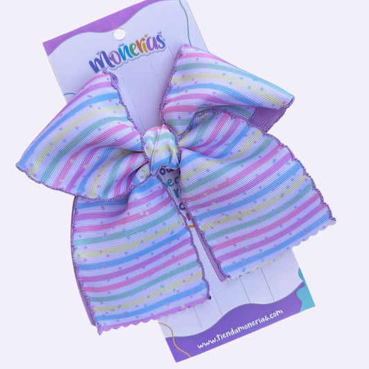 Coletero Rayas Pastel Orilla Bordada