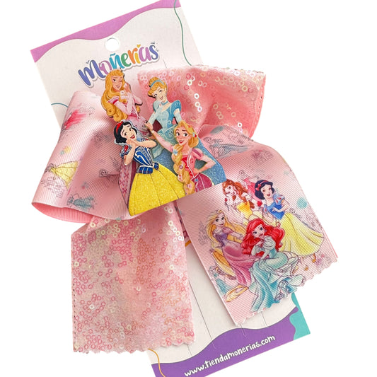 Moño Princesas Rosa