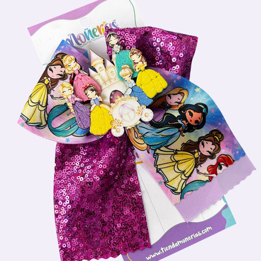 Moños Coleteros Princesas Disney