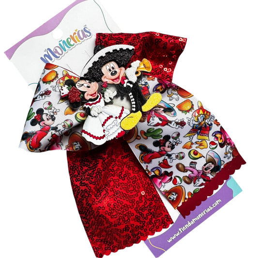 Moño Mickey y Minnie Charros