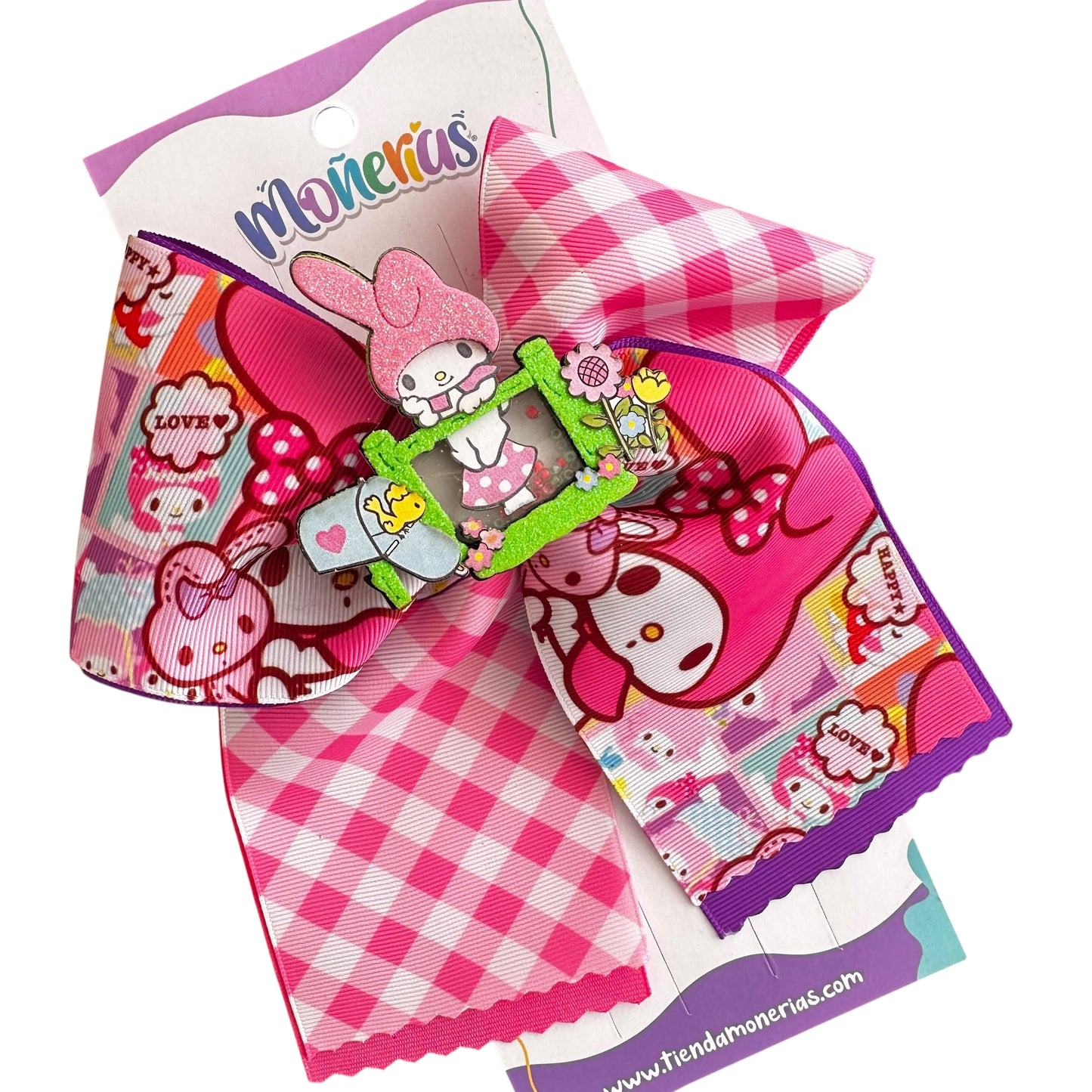 Moño My Melody Cuadros Rosas