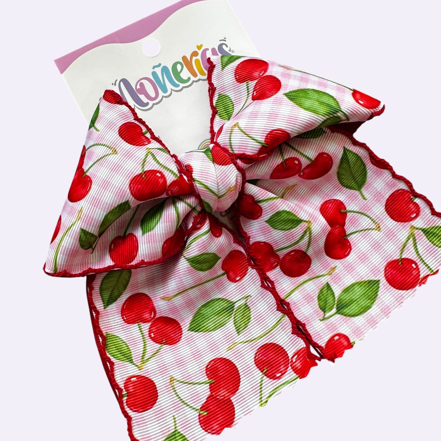 Coletero Cerezas Orilla Bordada