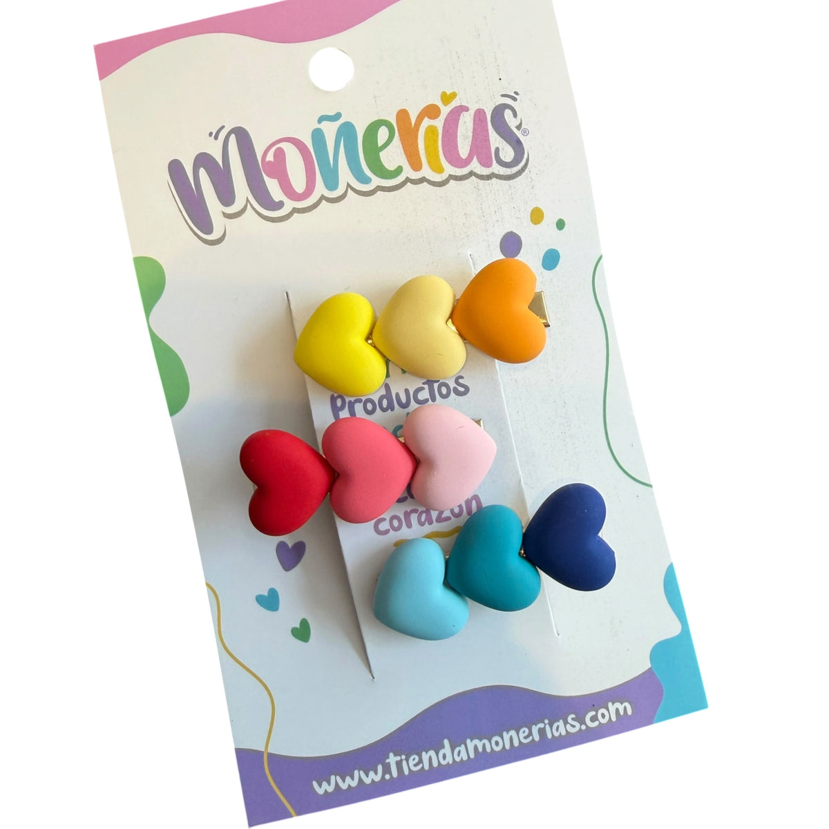 Set Corazones Tricolor