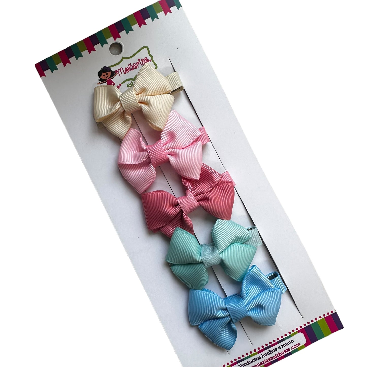 Set 5 Hairclip Bows