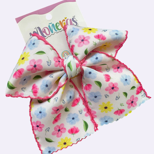 Coletero Flores Primavera Orilla Bordada