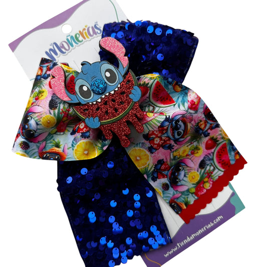 Moño Stitch Sandía