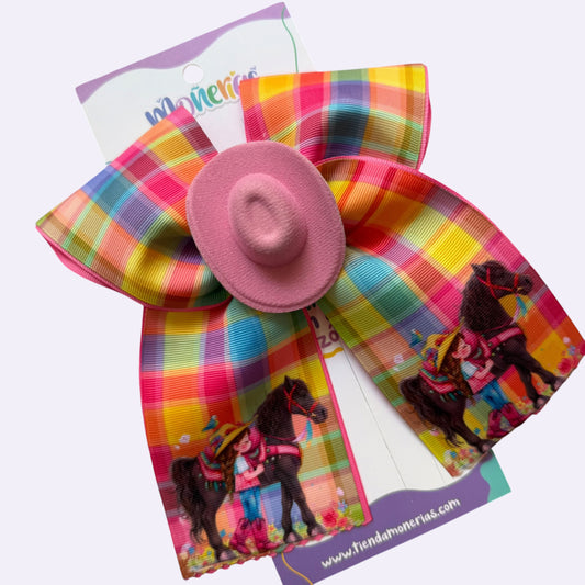 Moño Tira Vaquera Gingham