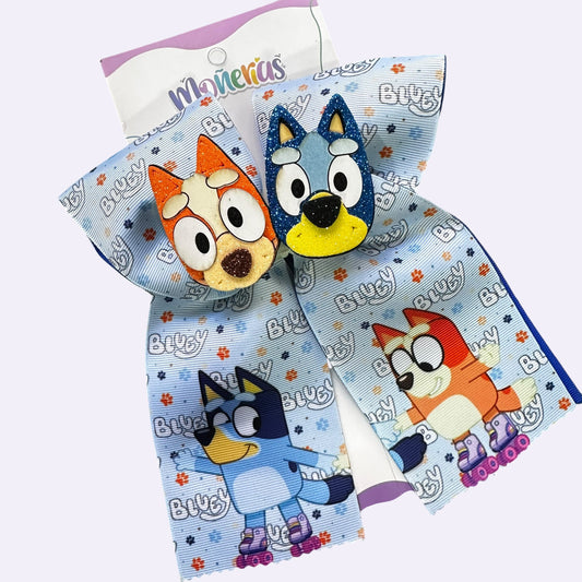 Moño Tira Bluey y Bingo