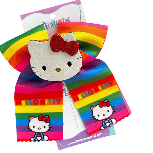 Moño Kitty Rayas Colores