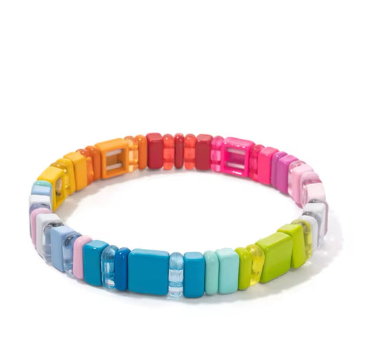 Rainbow Acrylic Bracelet