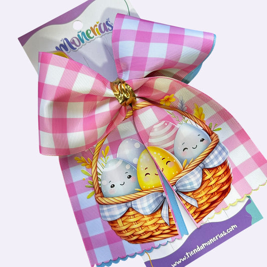 Moño Tira Canasta Huevos Pascua
