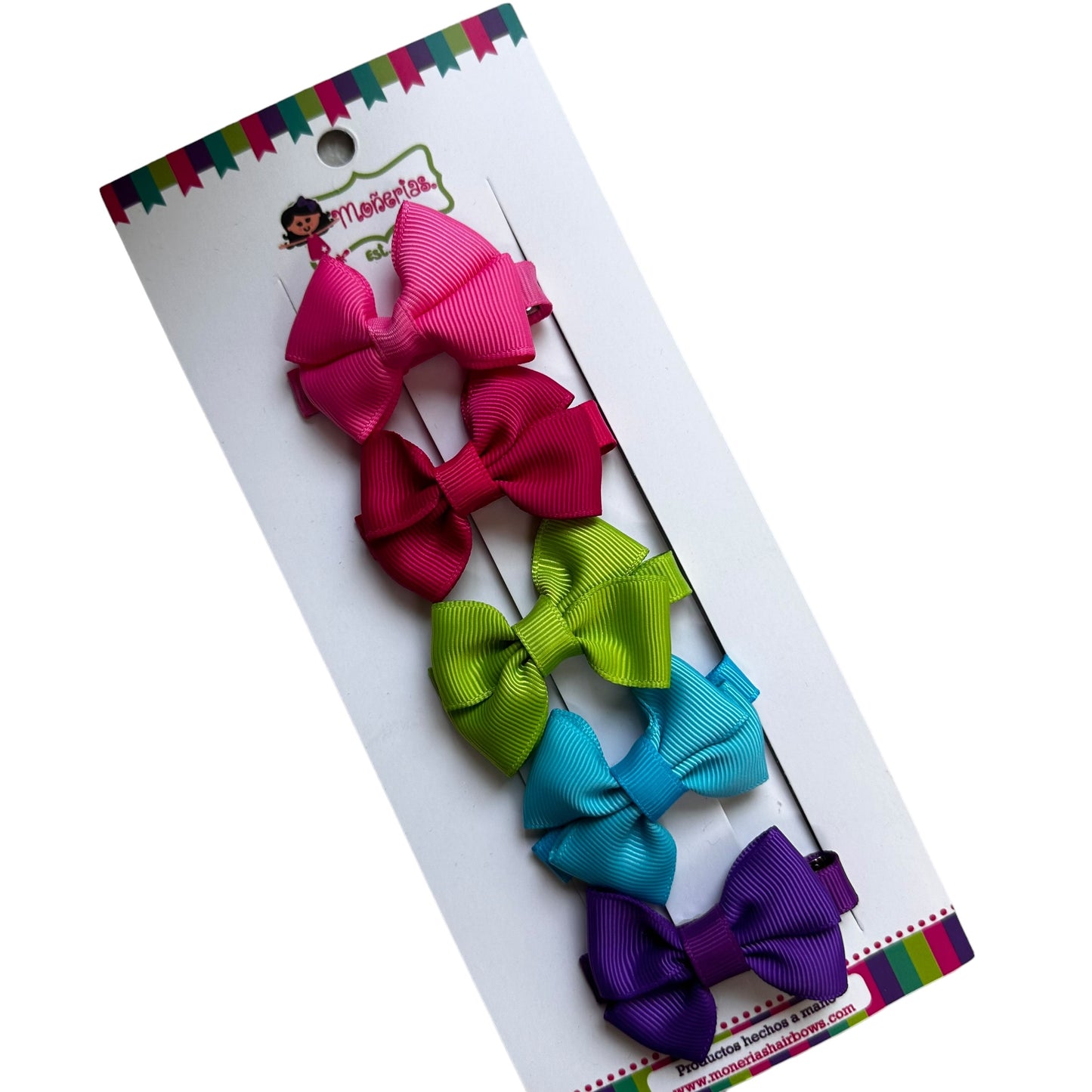 Set 5 Hairclip Bows