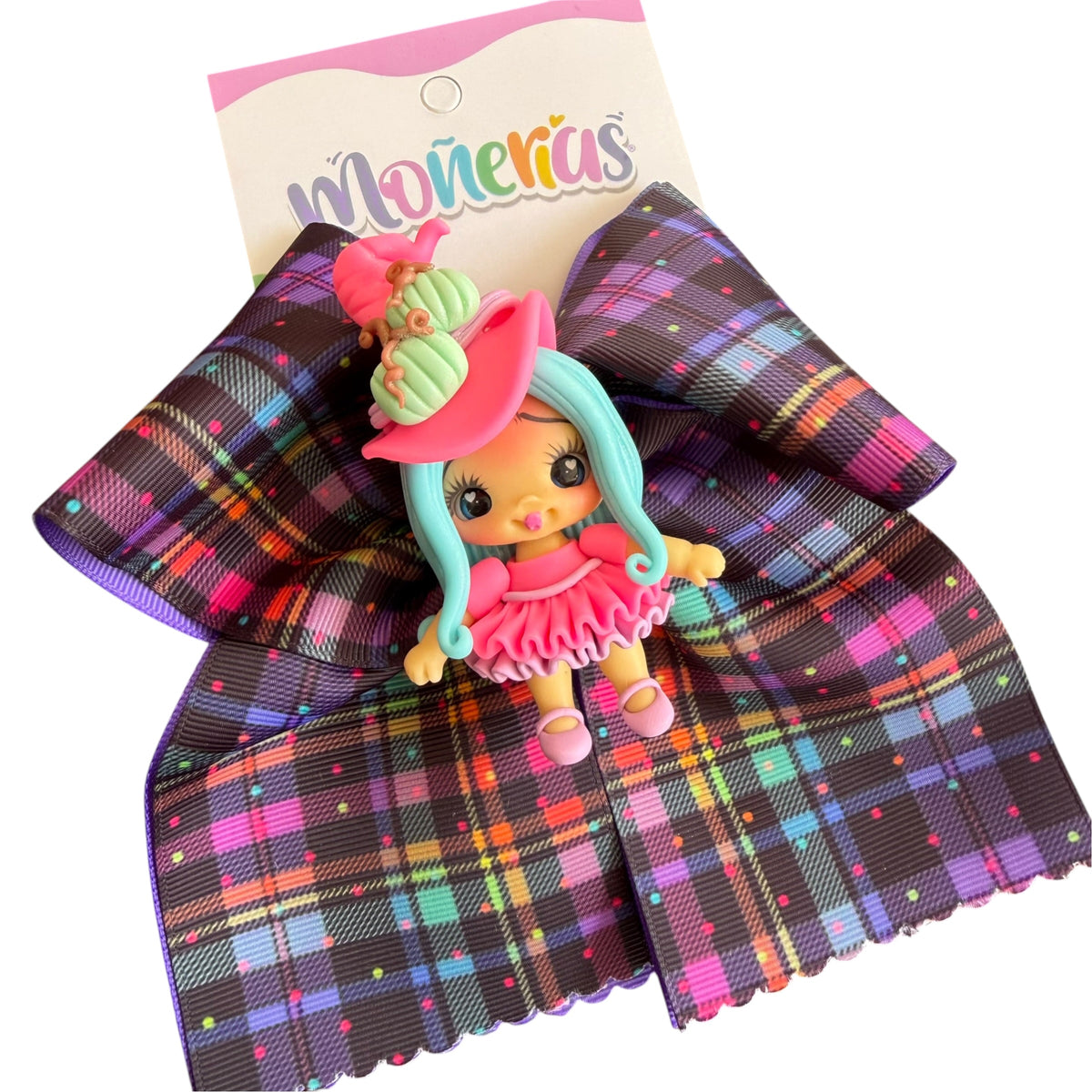 Moño Bruja Pasta Gingham