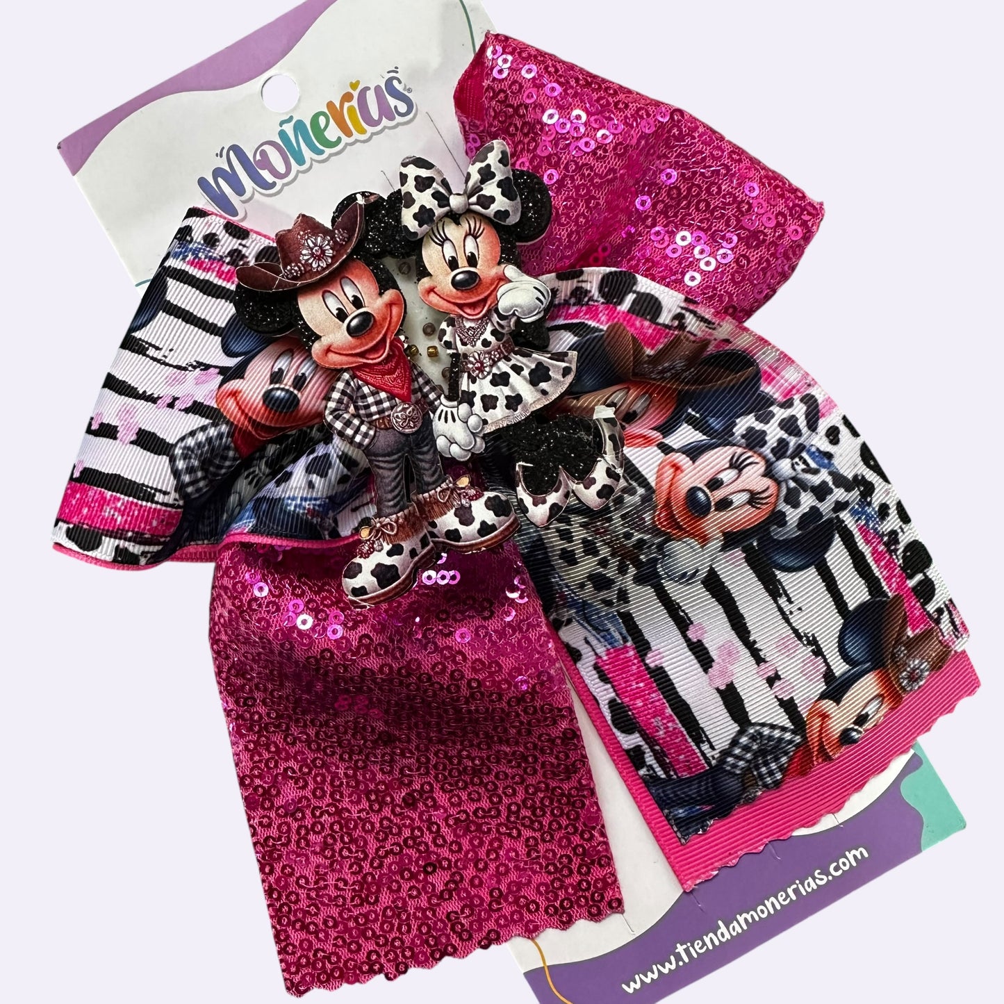 Moño Coletero Mickey & Minnie Vaqueros