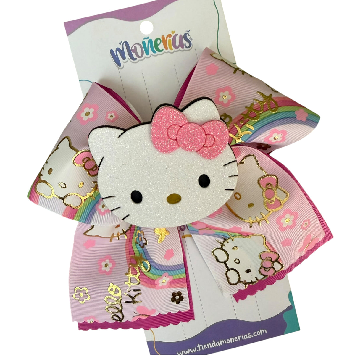 Coletero Kitty Rosa Holográfico