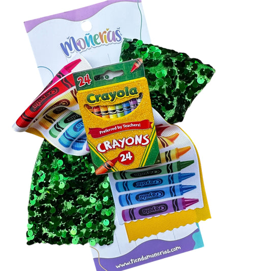 Moño Crayola Lentejuela
