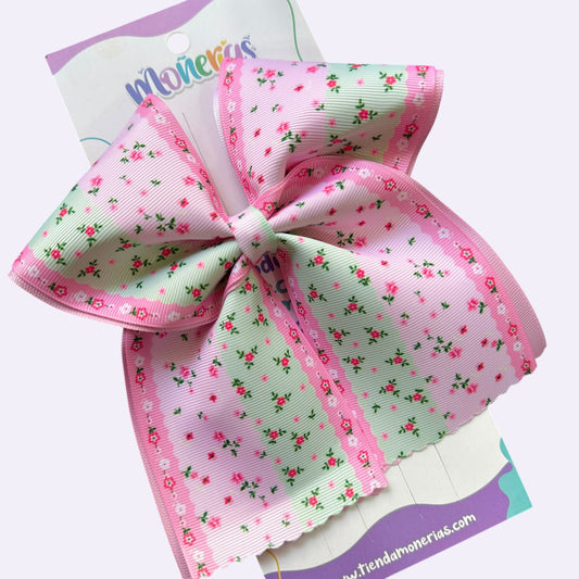 Moño Coletero Flores & Menta