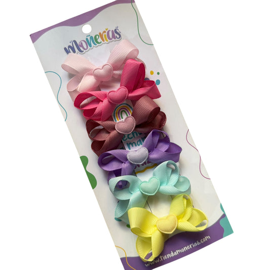 Set 6 moños Puffy