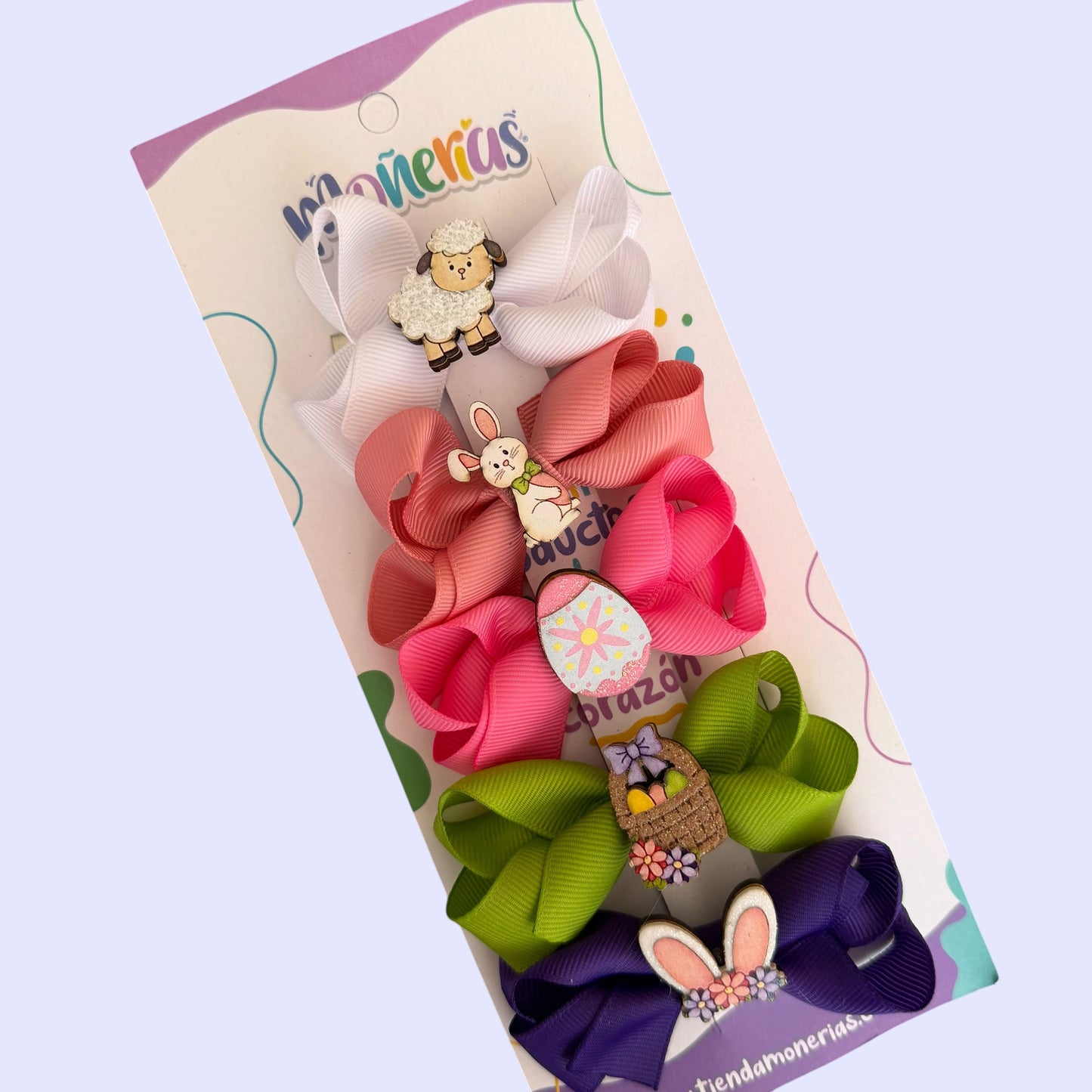 Set 5 moños Pascua